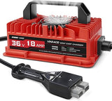 18 Amp 36 Volt Golf Cart Battery Charger with Crowfoot Plug