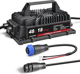 18AMP Lithium Golf Cart Battery Charger for 48V LiFePO4 Batteries (51.2V nominal, 58.4V charge voltage) - Circular Terminal Plug